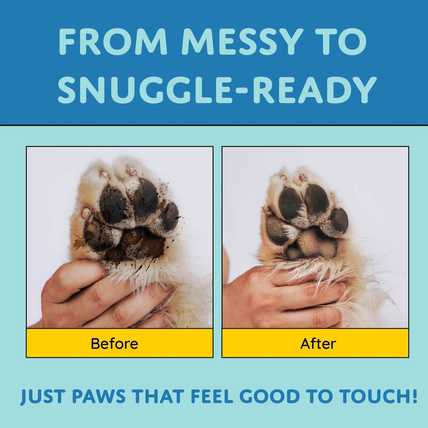 Dog Paw Cleaner. No-Rinse, Puppy Paw Wash - Gentle, Safe, Fragrance-Free, pH Balanced & Deep Cleaning. Earth Friendly Tablets. Safe for All Dogs - Small, Medium, and Large.