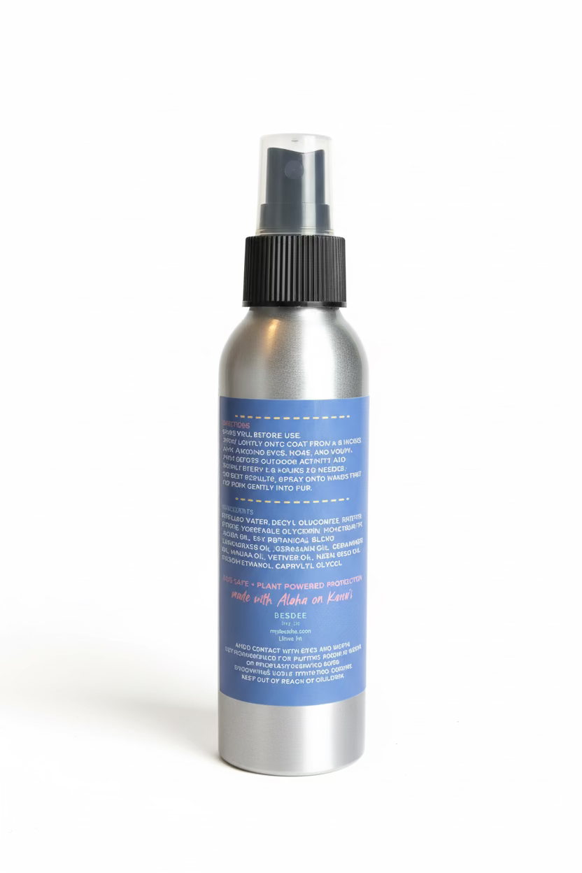 Besdee Bite Back botanical bug repellent spray 2oz bottle for dogs and people